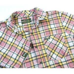 Lifted Research‎ Group LRG Clothing Button Up Short Sleeve Shirt Plaid Men's S